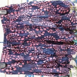 CUTE! PURPLE LOTUS IMPORTS Skirt!, blue and pink, Size M
